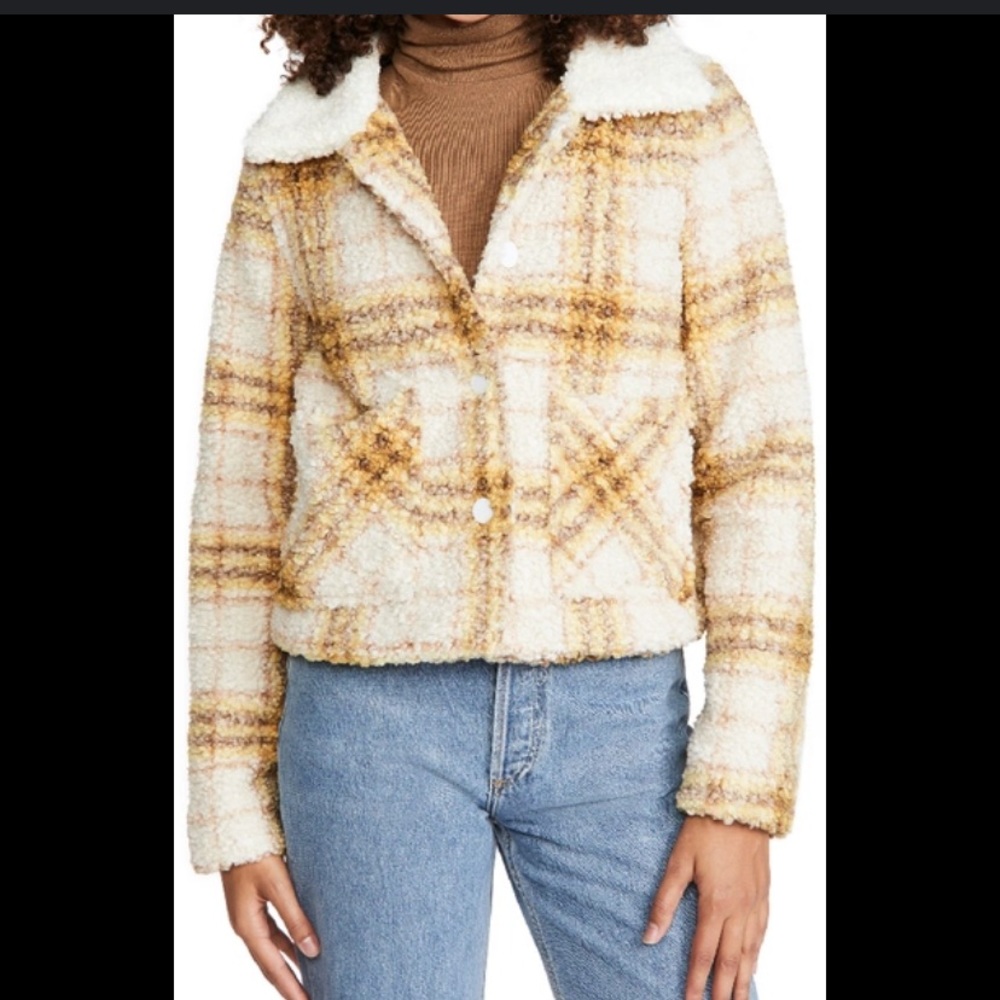 Plaid Sherpa Jacket in size Small